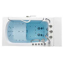 Ella Wheelchair Transfer 30"x52" Acrylic Air and Hydro Massage Walk-In Bathtub with Left Outward Swing Door, 5 Piece Fast Fill Faucet, 2" Dual Drain 10