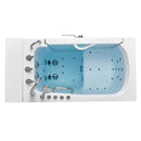 Ella Wheelchair Transfer 30"x52" Acrylic Air and Hydro Massage Walk-In Bathtub with Right Outward Swing Door, 5 Piece Fast Fill Faucet, 2" Dual Drain 10