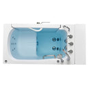 Ella Wheelchair Transfer 32"x52" Acrylic Hydro Massage Walk-In Bathtub with Left Outward Swing Door, Heated Seat, 5 Piece Fast Fill Faucet, 2" Dual Drain 10