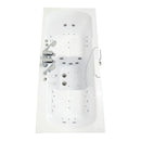 Ella Big4Two 36"x80" Hydro + Air Massage w/ Independent Foot Massage Acrylic Two Seat Walk-In-Bathtub, Right Outswing Door, 2x2 Piece Fast Fill Faucet, 2" Dual Drain 10