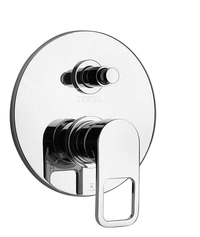 Jewel Faucets Pressure Balanced Valve Body With Diverter and J10 Series Chrome Trim, 10797RIT