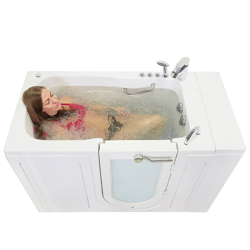 Ella Capri 30"x52" Acrylic Air and Hydro Massage Walk-In Bathtub with Right Outward Swing Door, 2 Piece Fast Fill Faucet, 2" Dual Drain 11