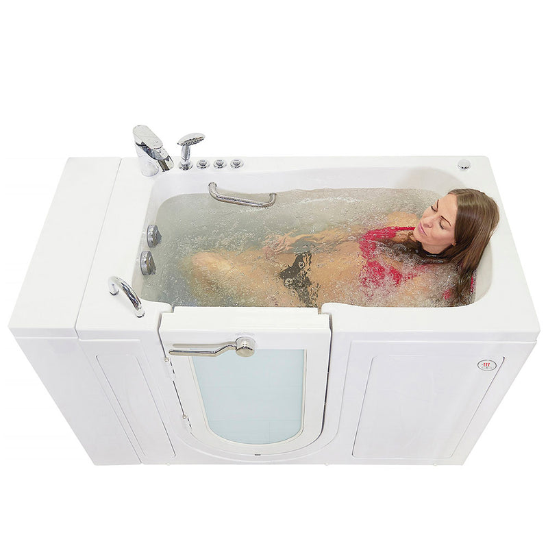  Ella Monaco 32"x52" Acrylic Air and Hydro Massage and Heated Seat Walk-In Bathtub with Left Outward Swing Door, 2 Piece Fast Fill Faucet, 2" Dual Drain 10
