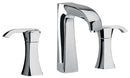 Jewel Faucets Chrome Two Lever Handle Widespread Lavatory Faucet With Arched Spout 11214