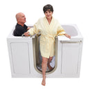 Ella Companion 32"x60" Air + Hydro Massage w/ Independent Foot Massage Acrylic Two Seat Walk-In-Bathtub, Inward Swing Door, 2 Piece Fast Fill Faucet, 2" Dual Drains 13
