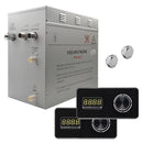 Superior Encore Steam Generator by Steam Planet, Self-Draining Bluetooth Capable Steam Shower Kit, Horizontal Digital Keypad in Black with Built-in Temperature Sensor, Upgraded Keypad Connection Cable, Aromatherapy Steam Head for Perfect Steam