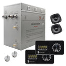 Superior Encore Steam Generator by Steam Planet, Self-Draining Bluetooth Capable Steam Shower Kit, Horizontal Digital Keypad in Black with Built-in Temperature Sensor, Upgraded Keypad Connection Cable, Aromatherapy Steam Head for Perfect Steam