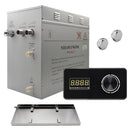 Superior Encore Steam Generator by Steam Planet, Self-Draining Bluetooth Capable Steam Shower Kit, Horizontal Digital Keypad in Black with Built-in Temperature Sensor, Upgraded Keypad Connection Cable, Aromatherapy Steam Head for Perfect Steam