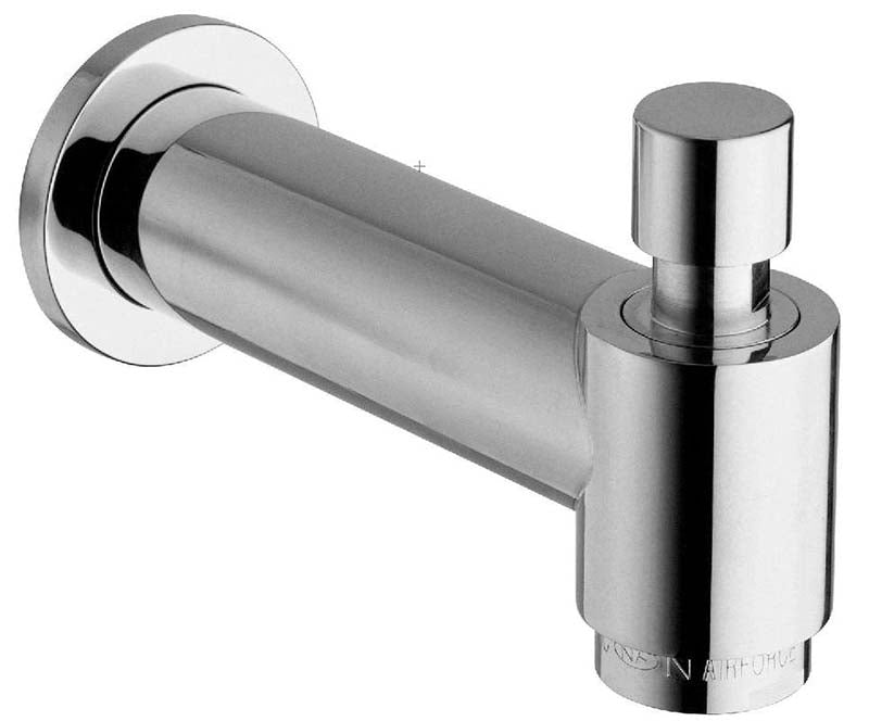 Jewel Faucets Cast Brass Designer 5" Slip Fit Tub Spout With Diverter in Chrome 12144R-SF