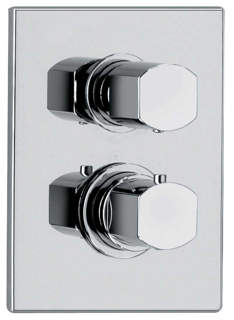 Jewel Faucets Thermostatic Valve Body With Diverter and J12 Series Chrome Trim, 12691RIT