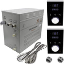 Superior Steam Shower Generator 12kW Dual Keypad DeLuxe System, Self Draining - Black Keypad