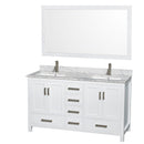 Wyndham Collection Sheffield 60" Double Bathroom Vanity - White WC-1414-60-DBL-VAN-WHT