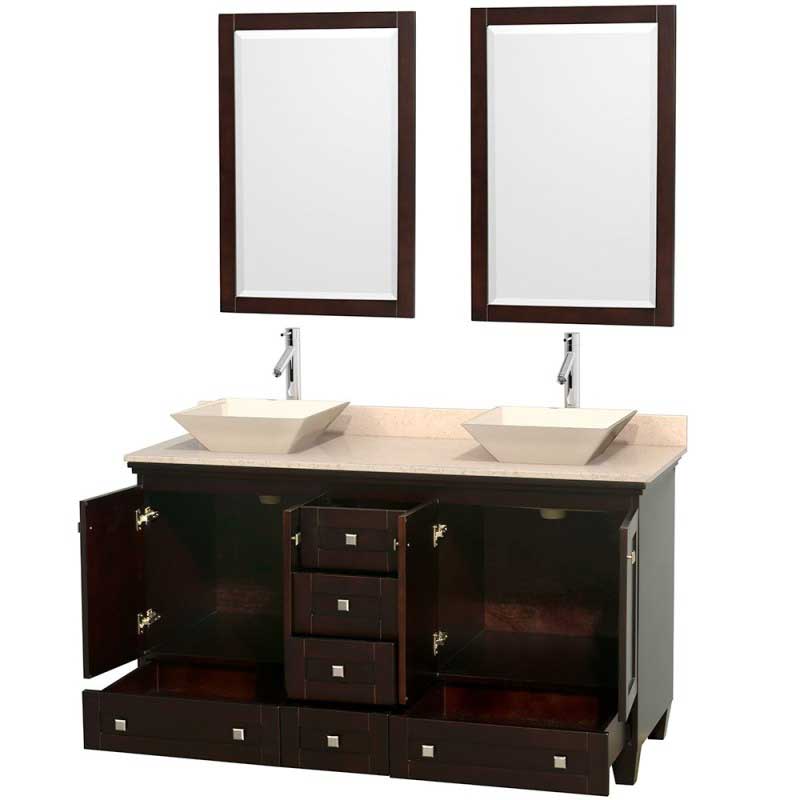 Wyndham Collection Acclaim 60" Double Bathroom Vanity for Vessel Sinks - Espresso WC-CG8000-60-DBL-VAN-ESP 7