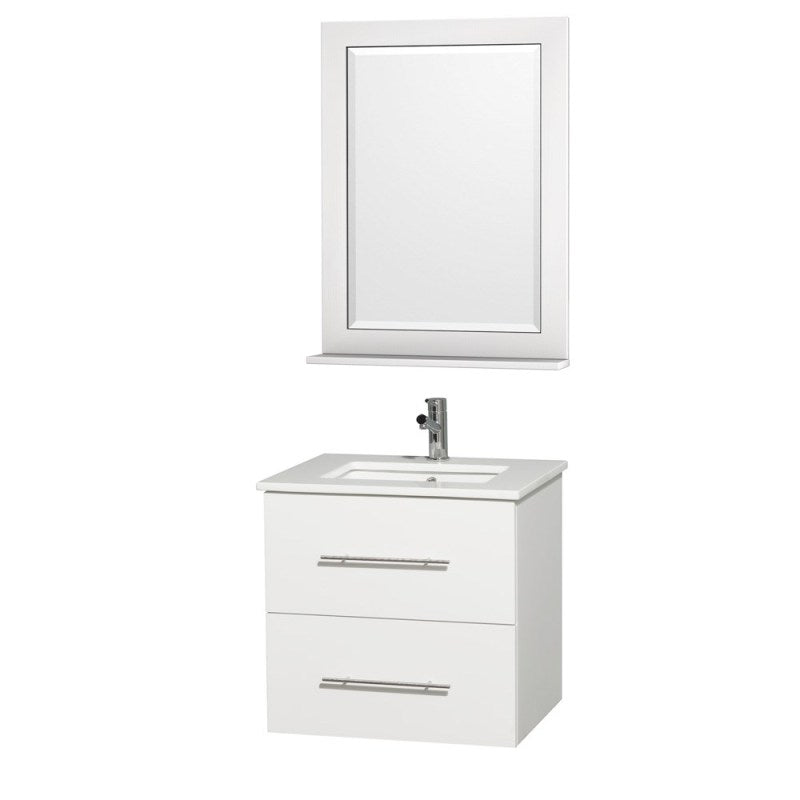 Wyndham Collection Centra 24" Single Bathroom Vanity for Undermount Sinks - Matte White WC-WHE009-24-SGL-VAN-WHT- 3