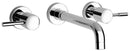 Jewel Faucets Two Handle Wall Mount Lavatory Faucet With Controls and Spout, Designer Finish 16207-X