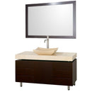 Wyndham Collection Malibu 48" Bathroom Vanity Set - Espresso Finish with Ivory Marble Counter WC-CG3000-48-ESP-IVO