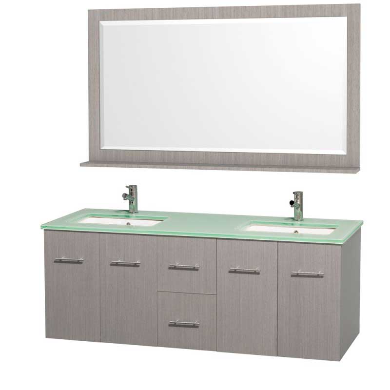 Wyndham Collection Centra 60" Double Bathroom Vanity for Undermount Sinks - Gray Oak WC-WHE009-60-DBL-VAN-GRO- 7