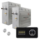 Superior Encore Steam Generator by Steam Planet, Self-Draining Bluetooth Capable Steam Shower Kit, Horizontal Digital Keypad in Black with Built-in Temperature Sensor, Upgraded Keypad Connection Cable, Aromatherapy Steam Head for Perfect Steam