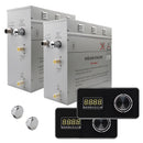 Superior Encore Steam Generator by Steam Planet, Self-Draining Bluetooth Capable Steam Shower Kit, Horizontal Digital Keypad in Black with Built-in Temperature Sensor, Upgraded Keypad Connection Cable, Aromatherapy Steam Head for Perfect Steam