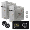 Superior Encore Steam Generator by Steam Planet, Self-Draining Bluetooth Capable Steam Shower Kit, Horizontal Digital Keypad in Black with Built-in Temperature Sensor, Upgraded Keypad Connection Cable, Aromatherapy Steam Head for Perfect Steam