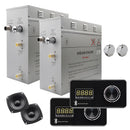 Superior Encore Steam Generator by Steam Planet, Self-Draining Bluetooth Capable Steam Shower Kit, Horizontal Digital Keypad in Black with Built-in Temperature Sensor, Upgraded Keypad Connection Cable, Aromatherapy Steam Head for Perfect Steam