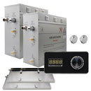 Superior Encore Steam Generator by Steam Planet, Self-Draining Bluetooth Capable Steam Shower Kit, Horizontal Digital Keypad in Black with Built-in Temperature Sensor, Upgraded Keypad Connection Cable, Aromatherapy Steam Head for Perfect Steam