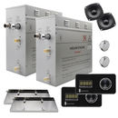 Superior Encore Steam Generator by Steam Planet, Self-Draining Bluetooth Capable Steam Shower Kit, Horizontal Digital Keypad in Black with Built-in Temperature Sensor, Upgraded Keypad Connection Cable, Aromatherapy Steam Head for Perfect Steam