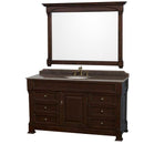 Wyndham Collection Andover 60" Traditional Bathroom Vanity Set - Dark Cherry WC-TS60-DKCH 4