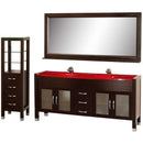 Wyndham Collection Daytona 71" Double Bathroom Vanity Set - Espresso w/ Drawers & Cabinet WC-A-W2200-71-ESP-SET 2
