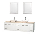 Wyndham Collection Centra 80" Double Bathroom Vanity Set for Vessel Sinks - Matte White WC-WHE009-80-DBL-VAN-WHT 7