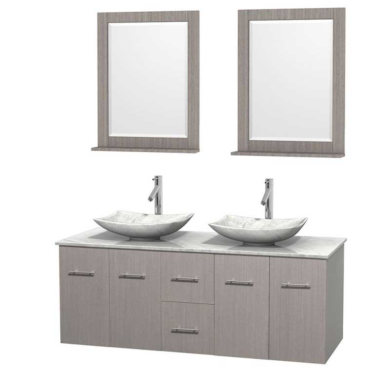 Wyndham Collection Centra 60" Double Bathroom Vanity Set for Vessel Sinks - Gray Oak WC-WHE009-60-DBL-VAN-GRO 3
