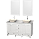 Wyndham Collection Acclaim 60" Double Bathroom Vanity for Vessel Sinks - White WC-CG8000-60-DBL-VAN-WHT 2