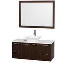Wyndham Collection Amare 48" Wall-Mounted Bathroom Vanity Set with Vessel Sink - Espresso WC-R4100-48-ESP 4