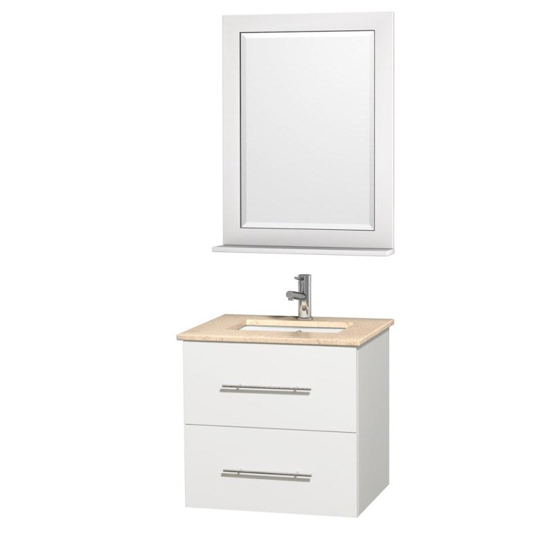 Wyndham Collection Centra 24" Single Bathroom Vanity for Undermount Sinks - Matte White WC-WHE009-24-SGL-VAN-WHT- 5