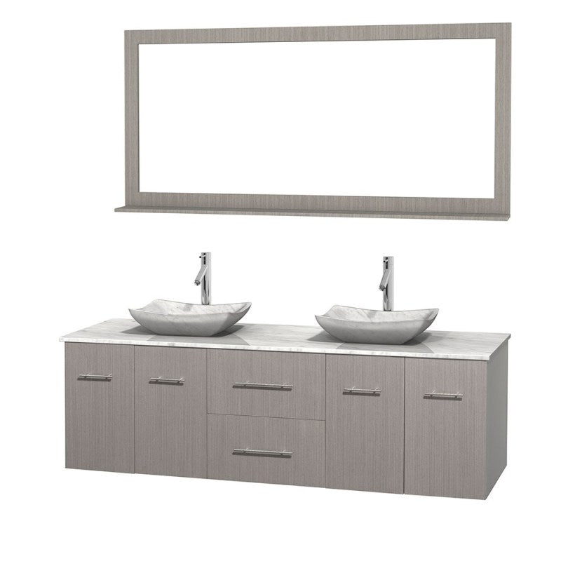 Wyndham Collection Centra 72" Double Bathroom Vanity Set for Vessel Sinks - Gray Oak WC-WHE009-72-DBL-VAN-GRO 4