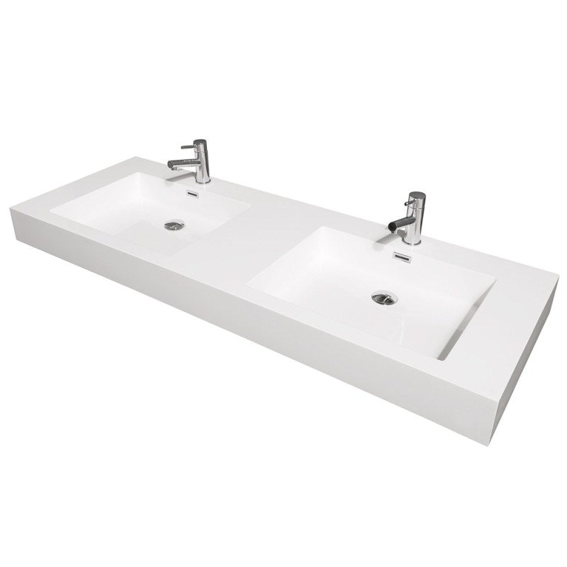 Wyndham Collection Amare 60" Wall-Mounted Double Bathroom Vanity Set with Integrated Sinks - Espresso WC-R4100-60-VAN-ESP-- 3