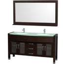 Wyndham Collection Daytona 60" Double Bathroom Vanity with Mirror - Espresso WC-A-W2200-60-ESP