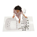 Ella Monaco 32"x52" Acrylic Hydro Massage Walk-In Bathtub with Left Outward Swing Door, Heated Seat, 5 Piece Fast Fill Faucet, 2" Dual Drain 2