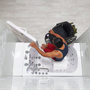 Ella Wheelchair Transfer 32"x52" Acrylic Air and Hydro Massage Walk-In Bathtub with Right Outward Swing Door, 2 Piece Fast Fill Faucet, 2" Dual Drain 11
