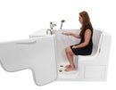 Ella Wheelchair Transfer 32"x52" Acrylic Soaking Walk-In-Bathtub, Left Outward Swing Door, Heated Seat,  2 Piece Fast Fill Faucet, 2" Dual Drain 2