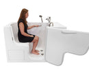 Ella Wheelchair Transfer 32"x52" Acrylic Soaking Walk-In-Bathtub, Right Outward Swing Door, Heated Seat,  2 Piece Fast Fill Faucet, 2" Dual Drain 2