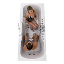 Ella Big4Two 36"x80" Hydro + Air Massage w/ Independent Foot Massage Acrylic Two Seat Walk-In-Bathtub, Left Outswing Door, Heated Seats, 2x2 Piece Fast Fill Faucet, 2" Dual Drain 2