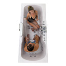Ella Big4Two 36"x80" Hydro + Air Massage w/ Independent Foot Massage Acrylic Two Seat Walk-In-Bathtub, Left Outswing Door, 2x2 Piece Fast Fill Faucet, 2" Dual Drain 2