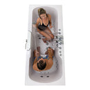 Ella Big4Two 36"x80" Hydro + Air Massage w/ Independent Foot Massage Acrylic Two Seat Walk-In-Bathtub, Right Outswing Door, 2x2 Piece Fast Fill Faucet, 2" Dual Drain 2
