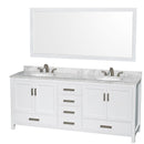 Wyndham Collection Sheffield 80" Double Bathroom Vanity - White WC-1414-80-DBL-VAN-WHT