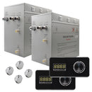 Superior Encore Steam Generator by Steam Planet, Self-Draining Bluetooth Capable Steam Shower Kit, Horizontal Digital Keypad in Black with Built-in Temperature Sensor, Upgraded Keypad Connection Cable, Aromatherapy Steam Head for Perfect Steam