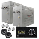 Superior Encore Steam Generator by Steam Planet, Self-Draining Bluetooth Capable Steam Shower Kit, Horizontal Digital Keypad in Black with Built-in Temperature Sensor, Upgraded Keypad Connection Cable, Aromatherapy Steam Head for Perfect Steam