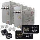 Superior Encore Steam Generator by Steam Planet, Self-Draining Bluetooth Capable Steam Shower Kit, Horizontal Digital Keypad in Black with Built-in Temperature Sensor, Upgraded Keypad Connection Cable, Aromatherapy Steam Head for Perfect Steam