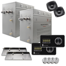 Superior Encore Steam Generator by Steam Planet, Self-Draining Bluetooth Capable Steam Shower Kit, Horizontal Digital Keypad in Black with Built-in Temperature Sensor, Upgraded Keypad Connection Cable, Aromatherapy Steam Head for Perfect Steam