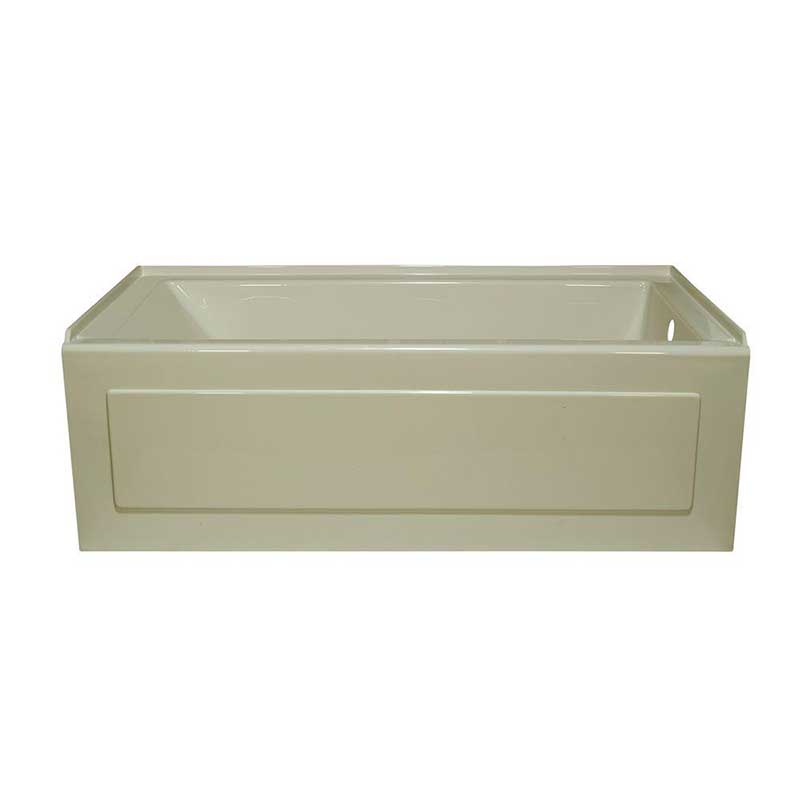 Lyons Industries Linear 5 ft. Right Drain Heated Soaking Tub in Biscuit